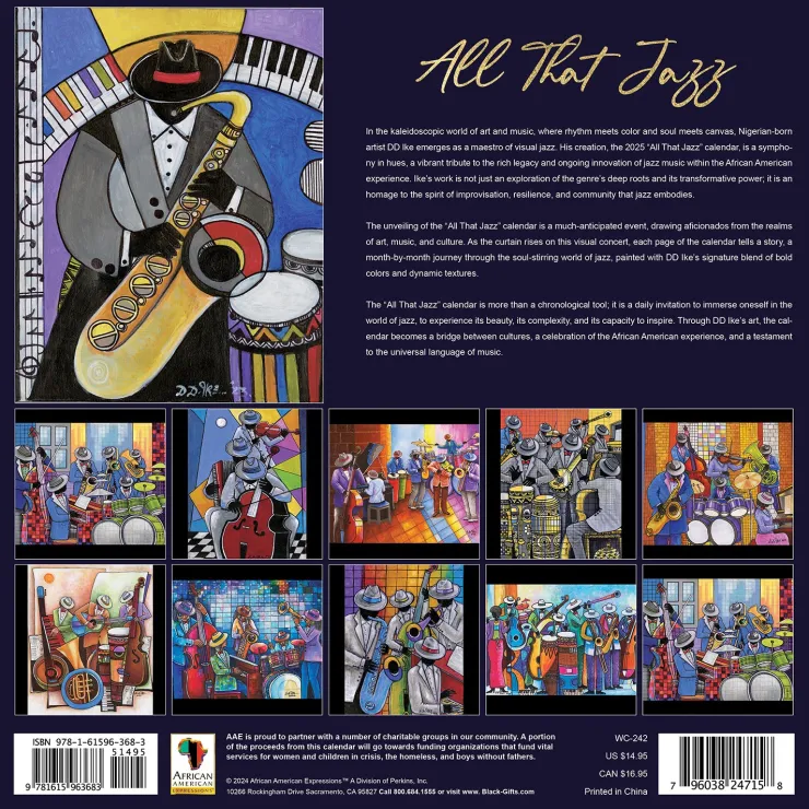 Black Calendars^African American Expressions 2025 All That Jazz Calendar