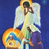 Christmas Cards^African American Expressions Angel Nativity Scene Christmas Card