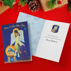 Christmas Cards^African American Expressions Angel Nativity Scene Christmas Card