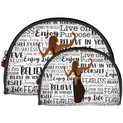 Cosmetic Bags^African American Expressions Believe Cosmetic Duo