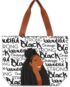 Canvas Handbags^African American Expressions Black and Beautiful Canvas Bag