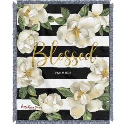 Tapestry Throws^African American Expressions BLESSED MAGNOLIA THROW