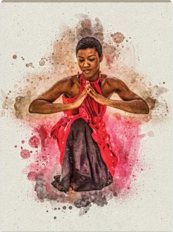 Canvas Art^African American Expressions Blessed Watercolor Unstretched Canvas (Large)