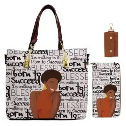 Handbag Sets^African American Expressions Born to Succeed Handbag Set