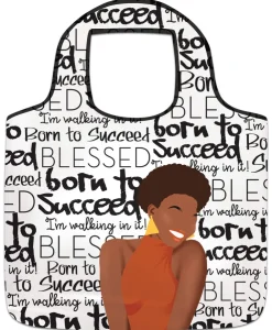 Reusable Bags^African American Expressions BORN TO SUCCEED REUSABLE BAG