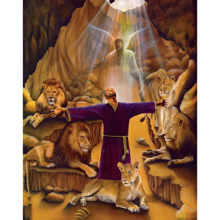 Puzzles^African American Expressions Daniel in the Lion's Den Puzzle