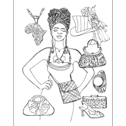 Coloring Cards / Books^African American Expressions FAITH & FASHION COLORING BOOK VOL 2
