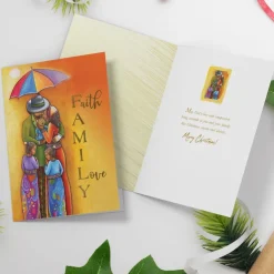Christmas Cards^African American Expressions FAITH FAMILY LOVE CHRISTMAS CARD
