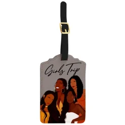 Luggage Tag Sets^African American Expressions Girl Trip Luggage Tag Set