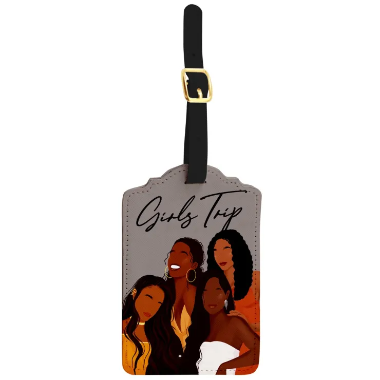 Luggage Tag Sets^African American Expressions Girl Trip Luggage Tag Set