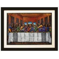 Framed Art^African American Expressions LAST SUPPER RELIEF ART