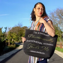 Canvas Handbags^African American Expressions MAYA ANGELOU PHENOMENAL CANVAS BAG