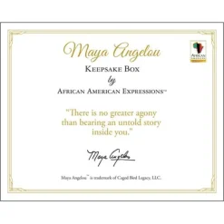 Keepsake Boxes^African American Expressions MAYA KEEPSAKE BOX - GREY