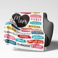 Blankets^African American Expressions Mom Heart Blanket