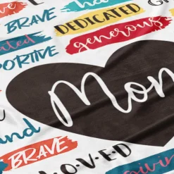 Blankets^African American Expressions Mom Heart Blanket