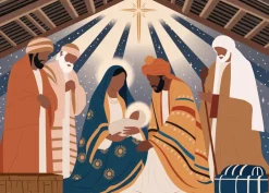 Christmas Cards^African American Expressions Nativity Christimas Card