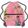 Drawstring Backpacks^African American Expressions Pink and Green Drawsting Backpack