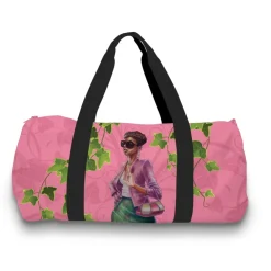 Foldable Travel Bags^African American Expressions Pink and Green Travel Bag