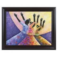 Framed Art^African American Expressions PRAISE HIM FRAMED ART