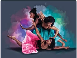 Canvas Art^African American Expressions Praise Him with Dance Stretched Canvas (Medium)