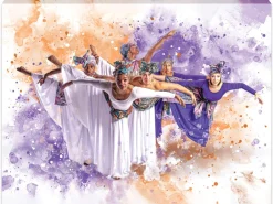 Canvas Art^African American Expressions Praise His Holy Name Watercolor Stretched Canvas (Medium)