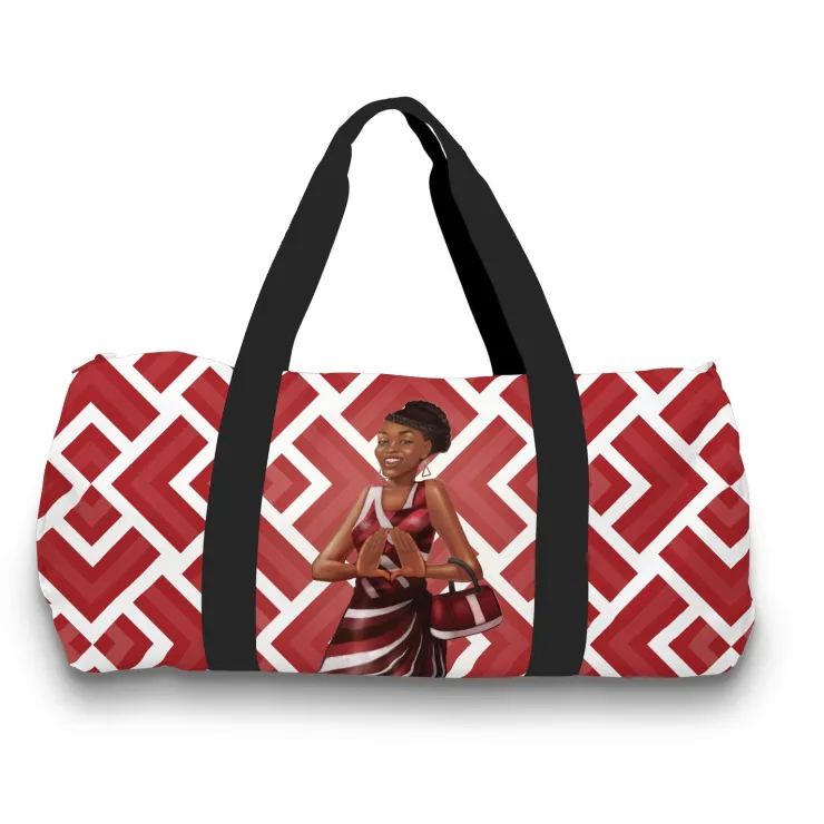 Foldable Travel Bags^African American Expressions Red & White Travel Bag
