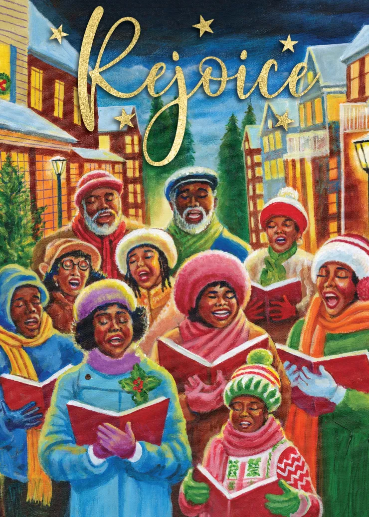 Christmas Cards^African American Expressions Rejoice Christmas Card
