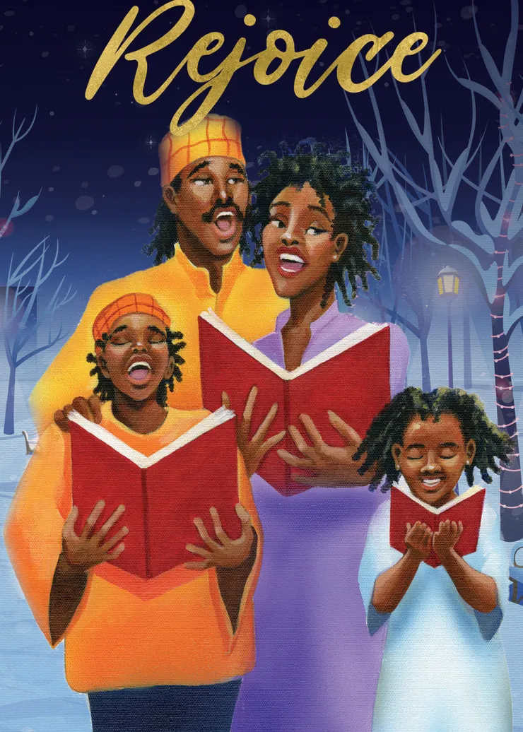 Christmas Cards^African American Expressions Rejoice Christmas Card