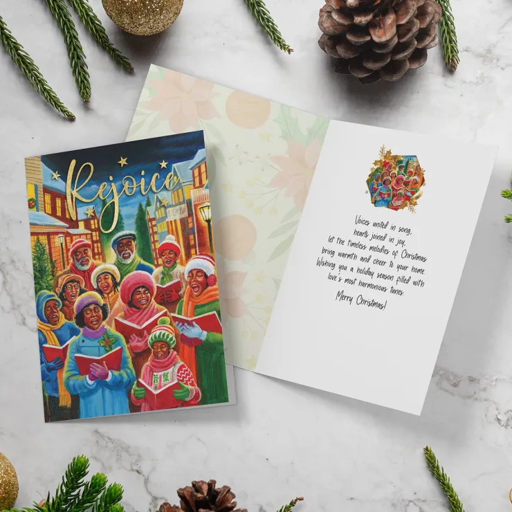 Christmas Cards^African American Expressions Rejoice Christmas Card