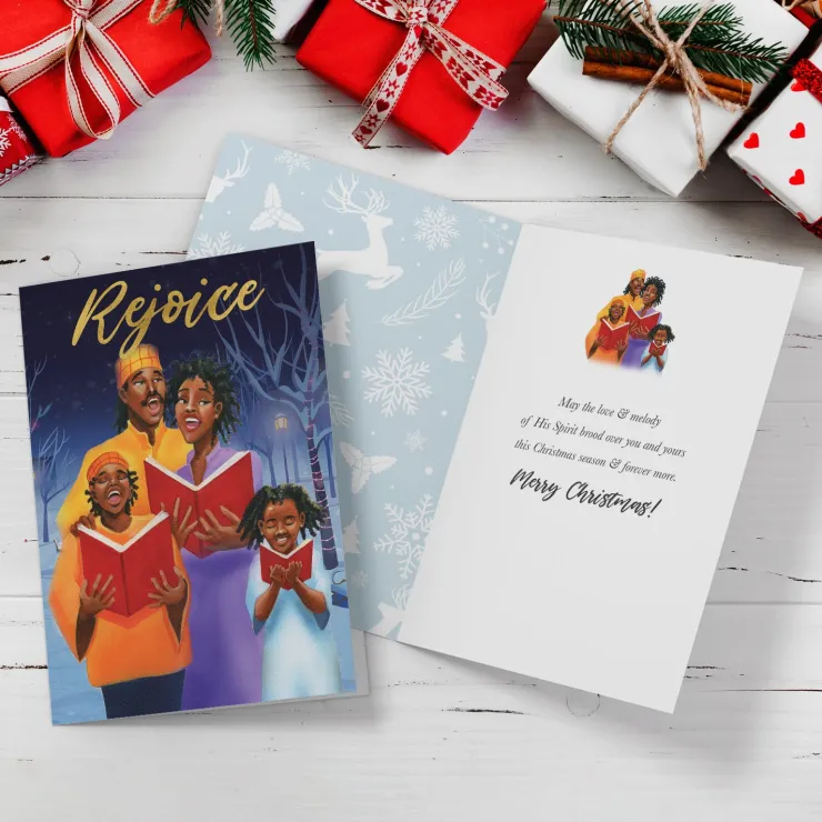 Christmas Cards^African American Expressions Rejoice Christmas Card
