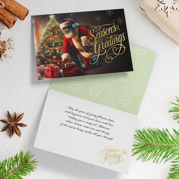 Christmas Cards^African American Expressions Santa Christmas Card