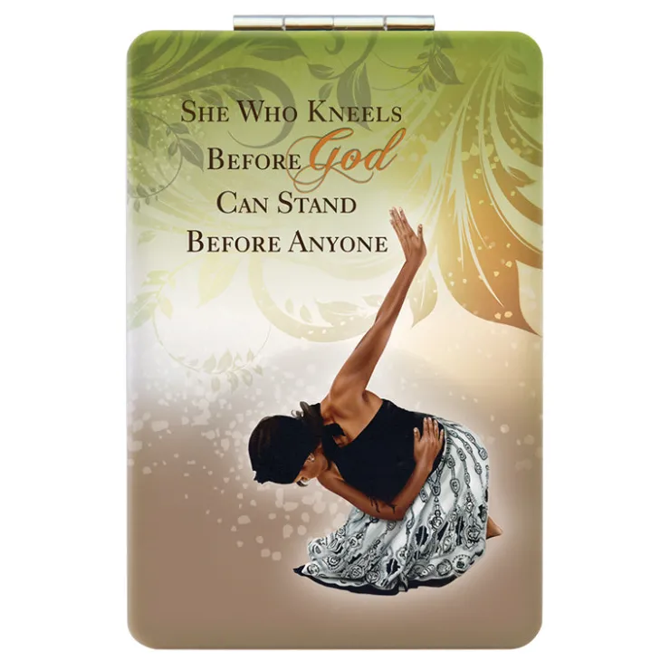 Compact Mirrors^African American Expressions SHE WHO KNEELS COMPACT MIRROR