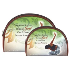 Cosmetic Bags^African American Expressions SHE WHO KNEELS COSMETIC DUO