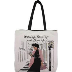 Woven Totebags^African American Expressions SHOW UP TOTEBAG