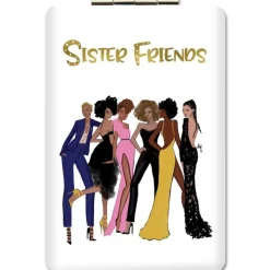 Compact Mirrors^African American Expressions SISTER FRIENDS 2 COMPACT POCKET MIRROR