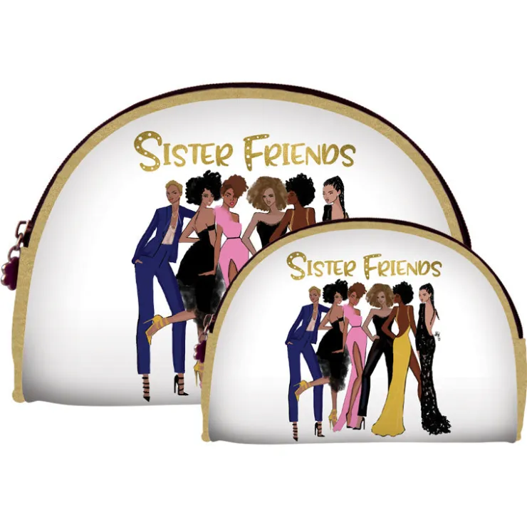 Cosmetic Bags^African American Expressions SISTER FRIENDS 2 COSMETIC DUO