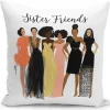 Pillow Covers And Pillows^African American Expressions SISTER FRIENDS PILLOW COVER