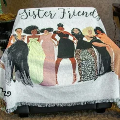 Tapestry Throws^African American Expressions SISTER FRIENDS THROW