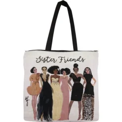 Woven Totebags^African American Expressions SISTER FRIENDS TOTEBAG