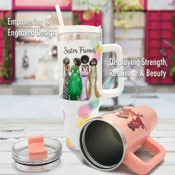 Tumblers^African American Expressions Sister Friends Tumbler