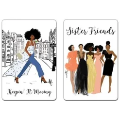 Magnet Sets^African American Expressions SISTER FRIENDS/KEEPIN IT MOVING
