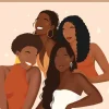 Canvas Art^African American Expressions Sisterhood Stretched Canvas (Medium)