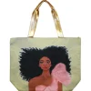 Canvas Handbags^African American Expressions STRONG GIRL CANVAS HANDBAG