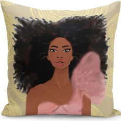 Pillow Covers And Pillows^African American Expressions STRONG GIRL PILLOW COVER