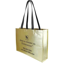 Canvas Handbags^African American Expressions TB03 Gold Tote Bag