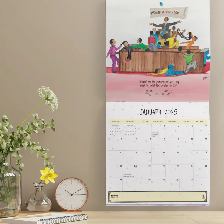 Black Calendars^African American Expressions 2025 Too Blessed to be Stressed Calendar