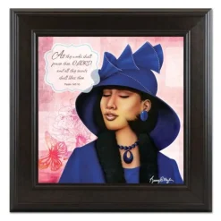 Framed Art^African American Expressions VIRTUOUS WOMAN BLUE (PSALM 1438)