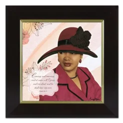 Framed Art^African American Expressions VIRTUOUS WOMAN BURGUNDY (PSALM 5517)