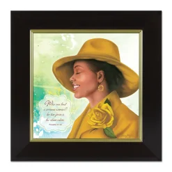 Framed Art^African American Expressions VIRTUOUS WOMAN YELLOW (PROVERBS 3110)