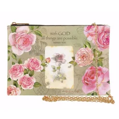 Chain Purses^African American Expressions WITH GOD ROSES CHAIN PURSE